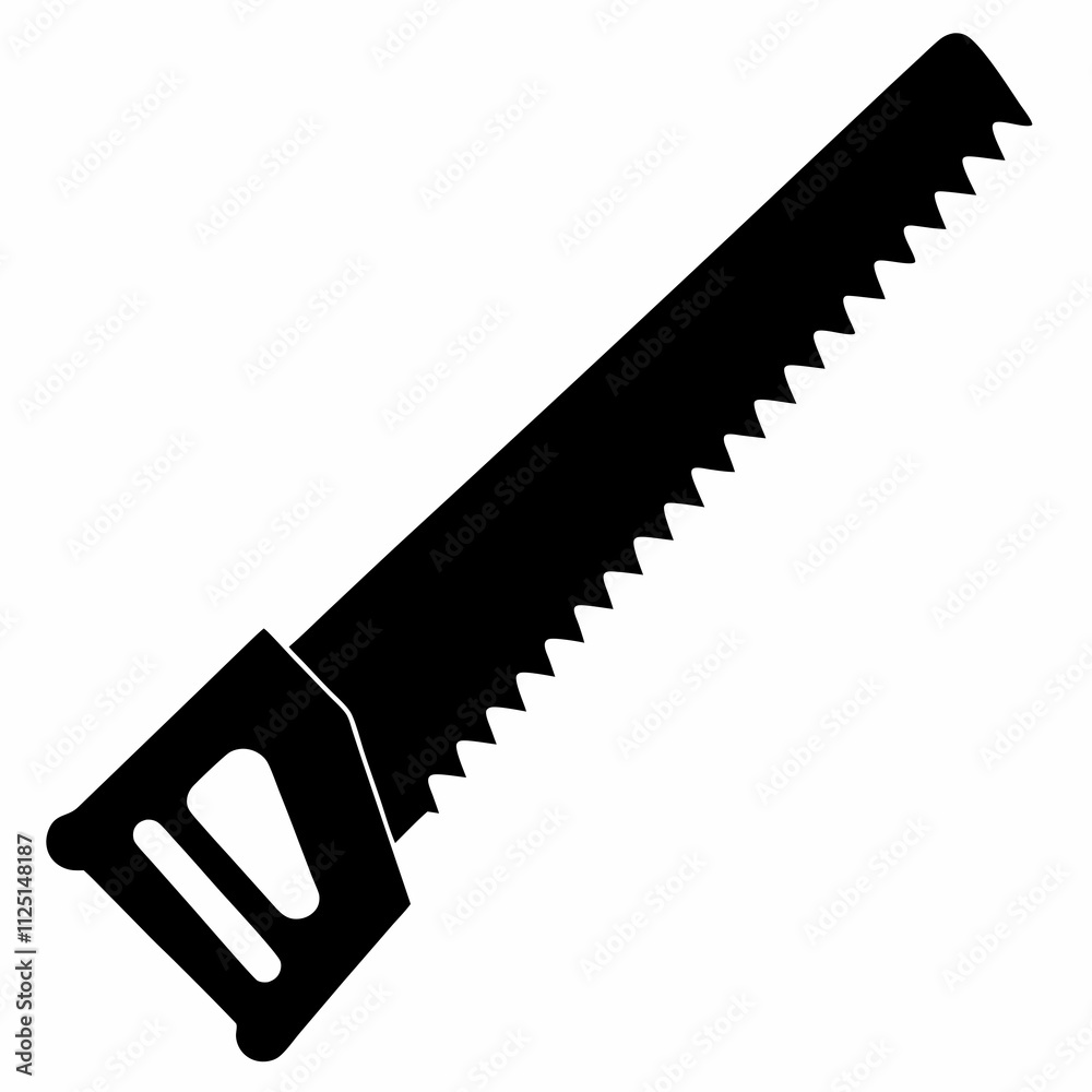 Hand Saw Silhouette Vector Design Hand Saw Silhouette Vector Design