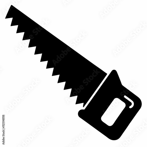 Hand Saw Silhouette Vector Design