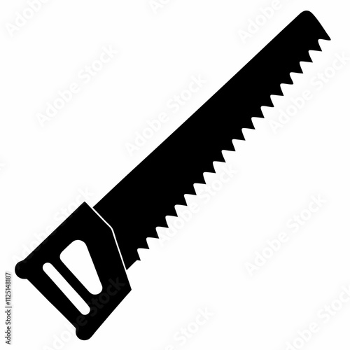 Hand Saw Silhouette Vector Design
