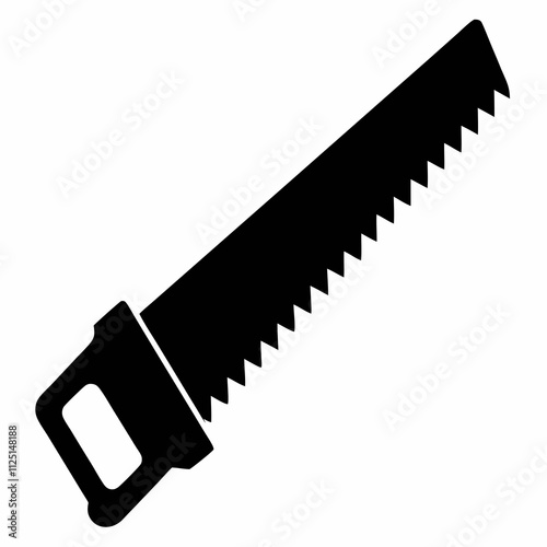 Hand Saw Silhouette Vector Design