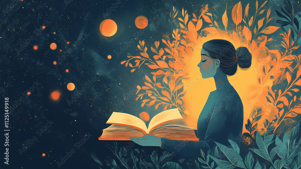 Naklejka premium Educational podcasts with expert discussions on various topics, engaging students and enhancing learning. Omniscient. Illustration