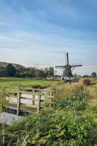 Schaapweimolen, Dutch windmill in Rijswijk, The Netherlands. photo