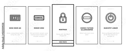 close door store shop board onboarding mobile vector business hanging, mark cancel, office delete, x sorry, exit, check, button, time close door store shop board illustrations