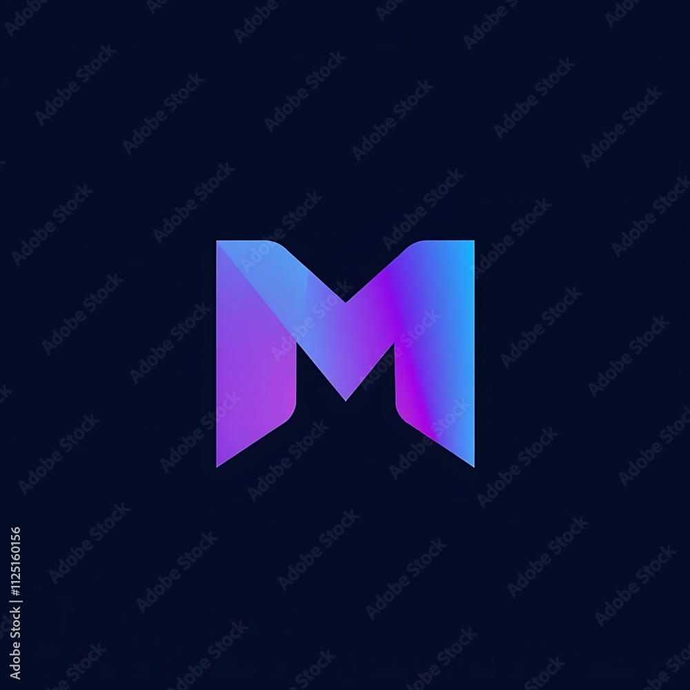 Obraz premium M logo template design,M logo designe ai gnarator.