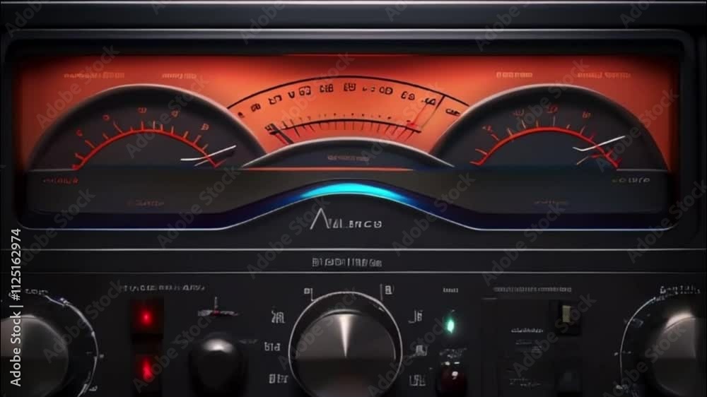 Modern concept musical wave equalizer showing volume on background
