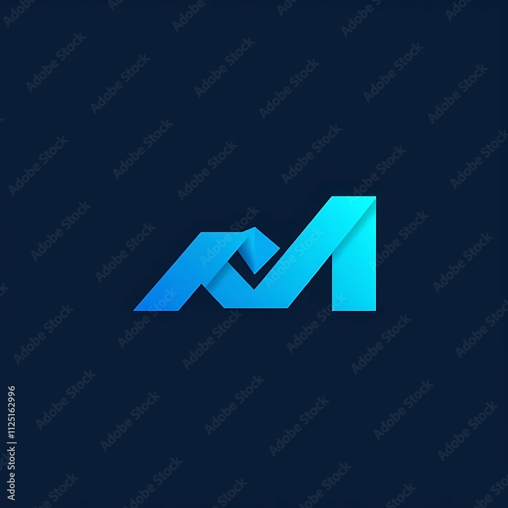 Obraz premium M logo template design,M logo designe ai gnarator.