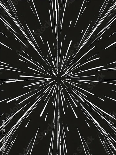 A minimalist firework design in monochrome, creating an elegant and subtle celebratory background