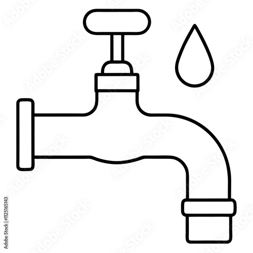 faucet with a drop of water