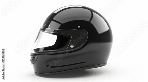 a black motorcycle helmet with a visor