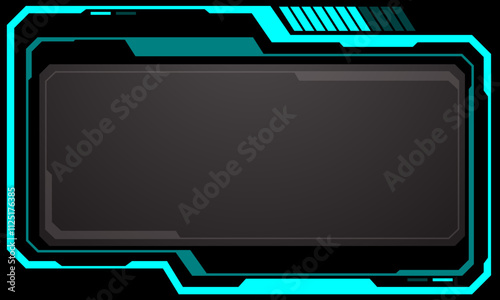 HUD frames blue grey user interface elements design modern technology futuristic control panel screen digital hologram window gaming menu touching cyber monitor set on black background vector