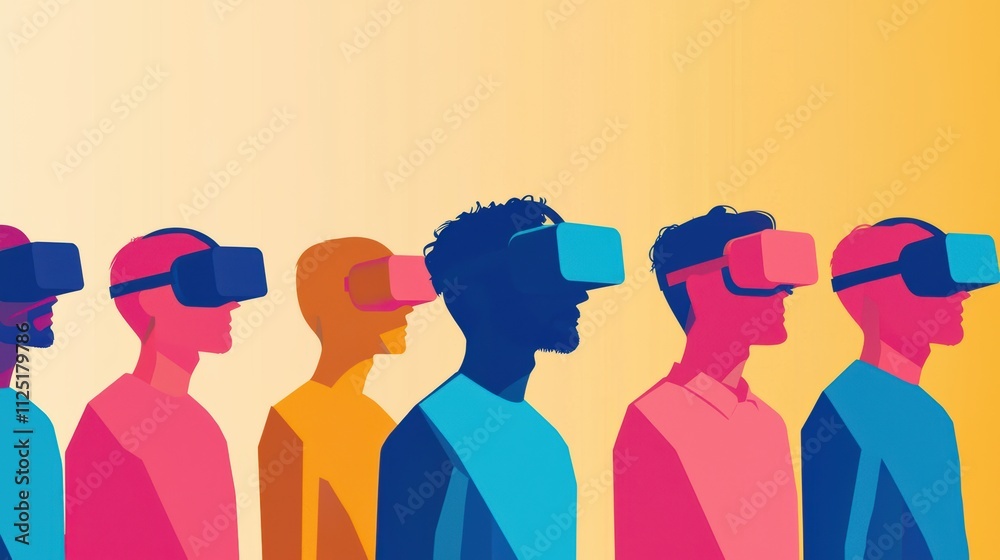 Diverse Team Collaborating Remotely Using VR Headsets for Innovative Work Sessions Diverse Team Collaborating Remotely Using VR Headsets for Innovative Work Sessions