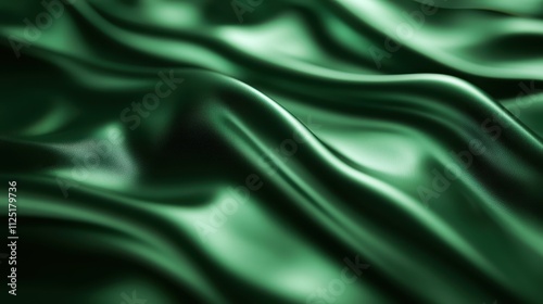 Soft, luxurious waves of emerald green silk create a mesmerizing and calming pattern, capturing the essence of elegance and sophistication with a modern touch.