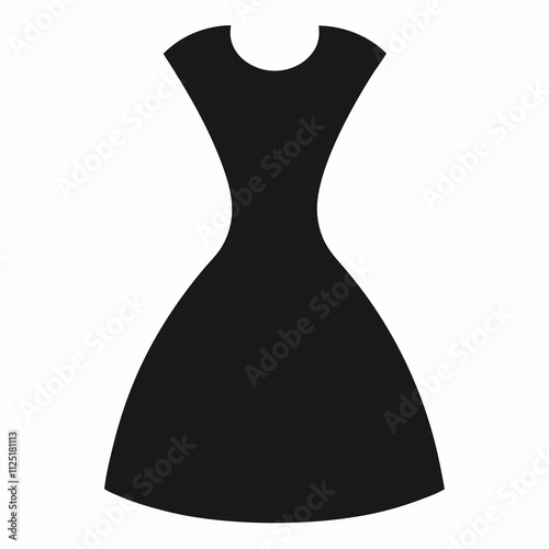 Black Dress Silhouette Vector Art