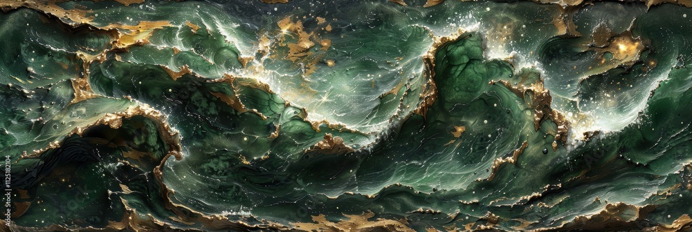 Mesmerizing Abstract Art with Swirling Green and Gold Textures Creating a Dynamic and Captivating Visual Experience Mesmerizing Abstract Art with Swirling Green and Gold Textures Creating a Dynamic and Captivating Visual Experience