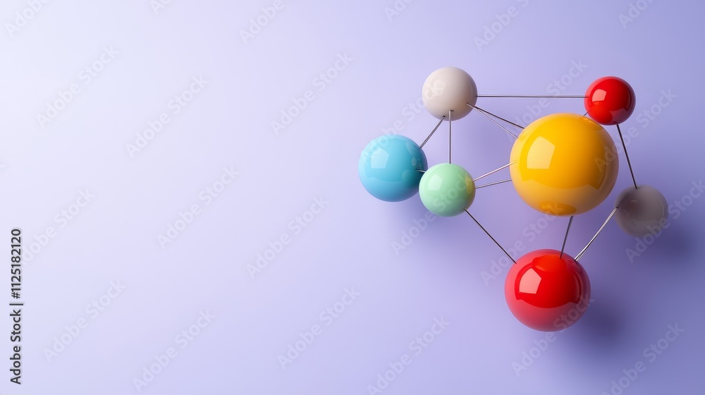 Obraz premium Colorful Sphere Network - Abstract network, connection, technology, innovation, collaboration. Symbolizes global communication, data flow, and teamwork.