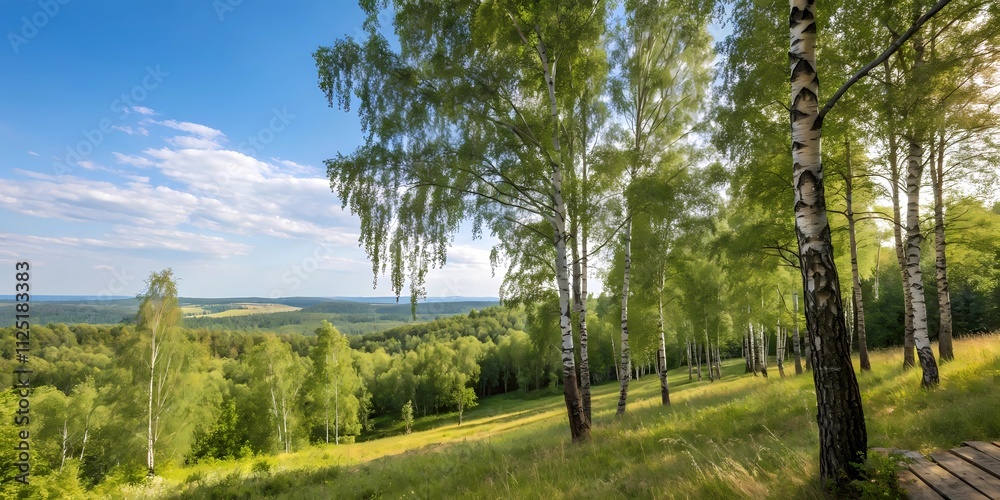 Fresh green birch trees (Betulaceae ) with blue sky. Forest summer sprig nature landscape background banner wide panoramic panorama
Fresh green birch trees (Betulaceae ) with blue sky. Forest summer sprig nature landscape background banner wide panoramic panorama