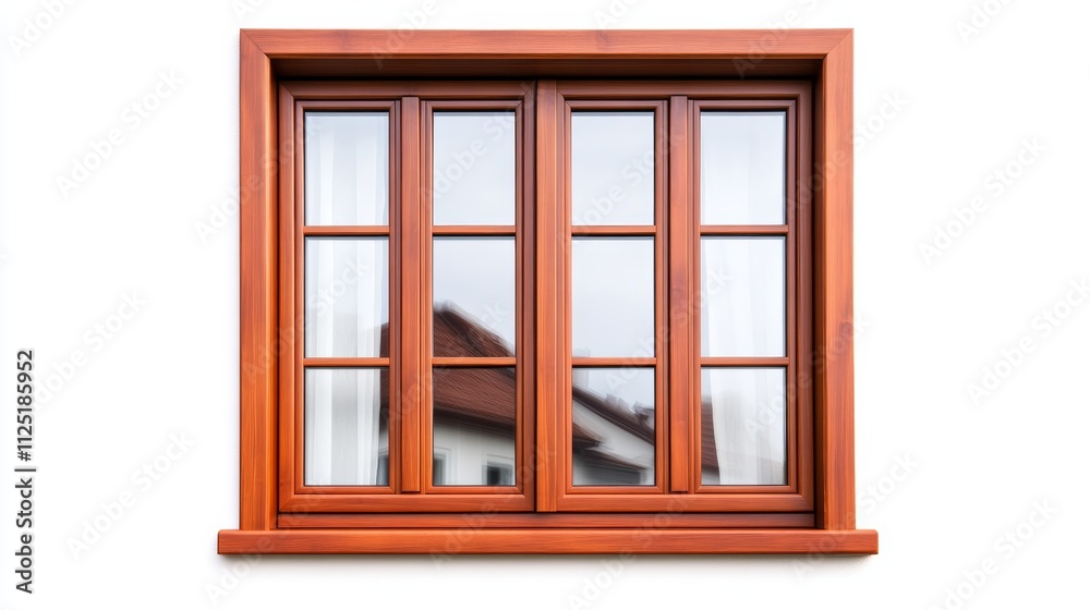 Warm sunlight illuminates a classic woodenframed window, creating an inviting ambiance in cozy home Warm sunlight illuminates a classic woodenframed window, creating an inviting ambiance in cozy home