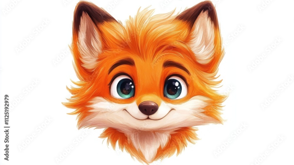 Enchanted Fox Portrait: A Whimsical Animal Illustration
