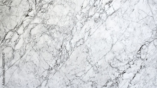 Elegant white marble surface featuring gray veining ideal for interior design and decorative projects