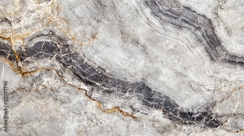 Elegant gray marble pattern with subtle veins and golden highlights in natural stone design