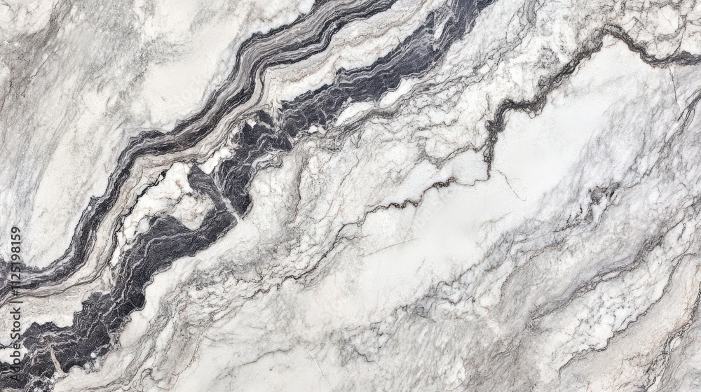 Beautiful gray and white marble with unique veining patterns and textures captured in natural light Beautiful gray and white marble with unique veining patterns and textures captured in natural light