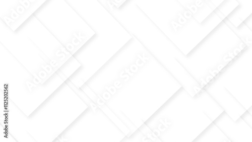 The graphic design element and abstract geometric background with isometric vector blocks for banner template or header, Abstract white background with diamond and triangle shapes layered