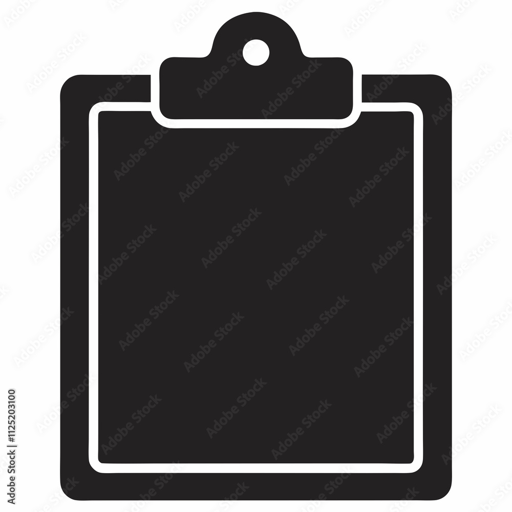 Clipboard Silhouette Vector Art Illustration Clipboard Silhouette Vector Art Illustration