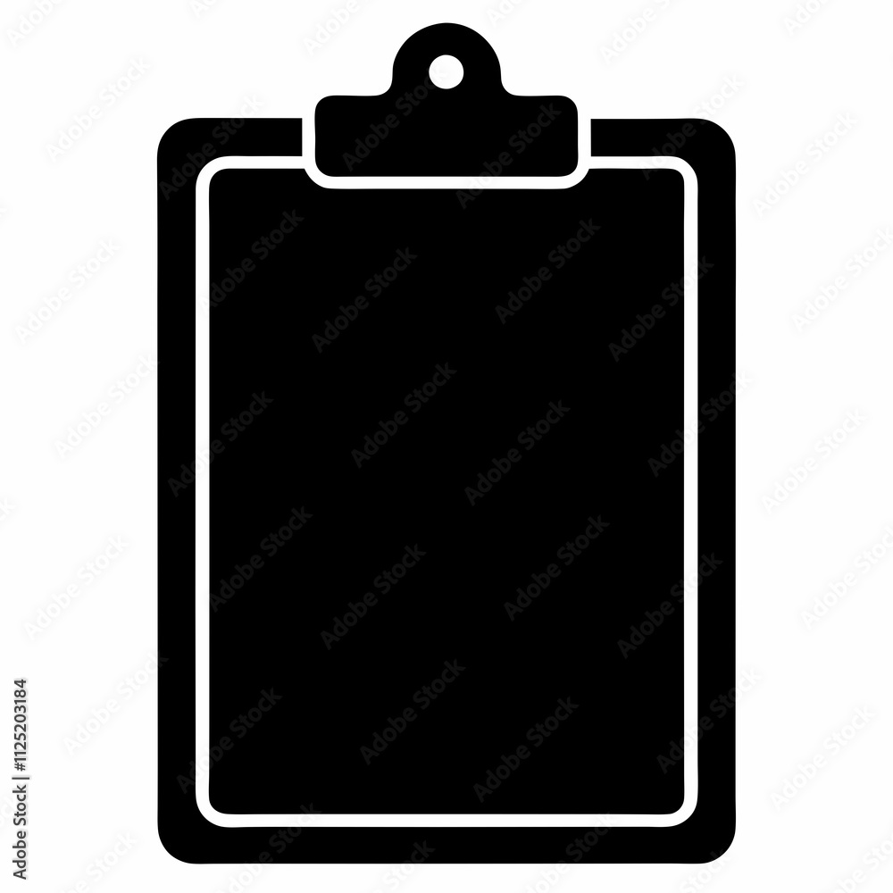 Clipboard Silhouette Vector Art Illustration Clipboard Silhouette Vector Art Illustration