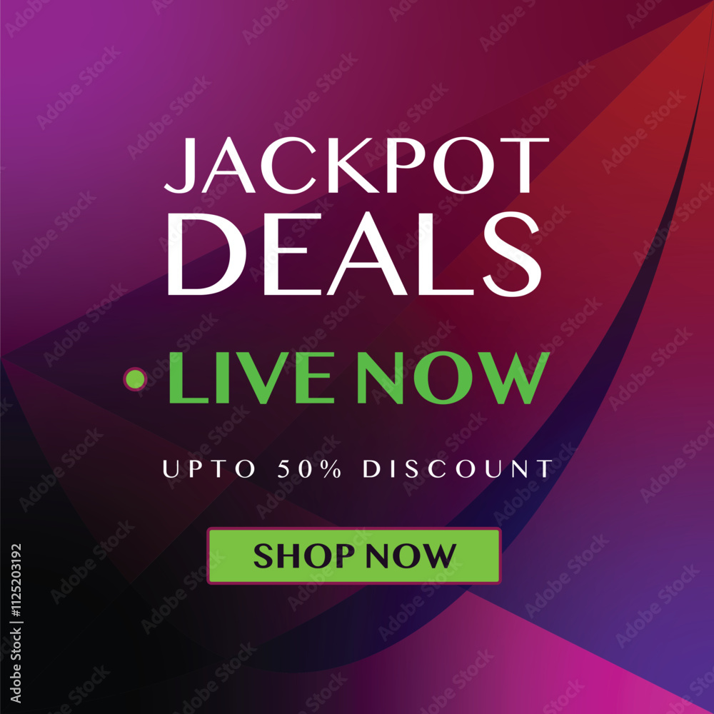 Sale jackpot deals offer live social media post template design Sale jackpot deals offer live social media post template design