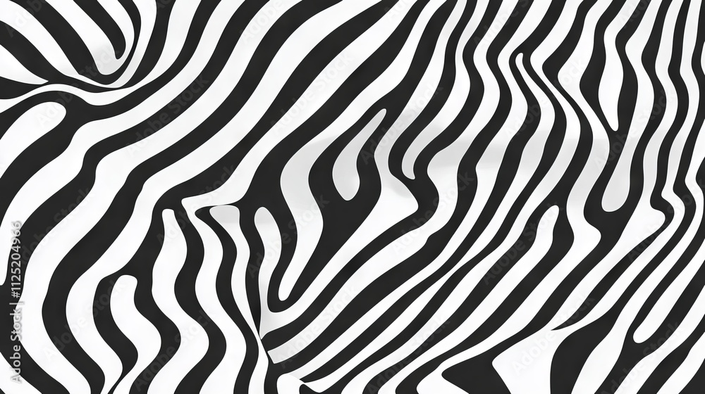 Geometric Black and White Vector Pattern with Optical Illusion AI generated illustration Geometric Black and White Vector Pattern with Optical Illusion AI generated illustration