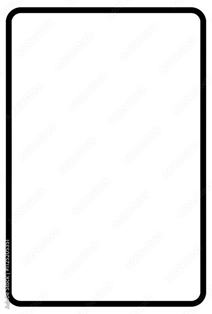 Black potrait rectangular frame with curved corners Black potrait rectangular frame with curved corners