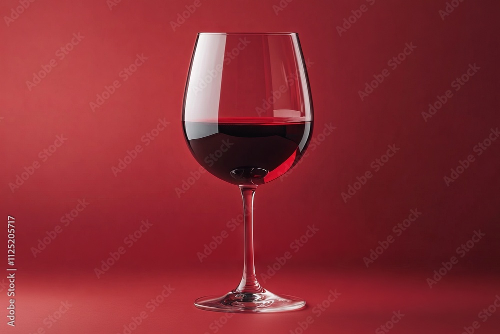 Red Wine Glass on a Gradient Red Background Commercial Photography AI generated illustration Red Wine Glass on a Gradient Red Background Commercial Photography AI generated illustration