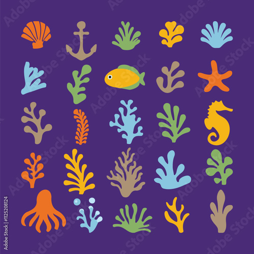 collection of deep sea design element