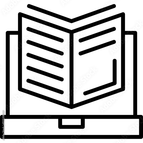 Studying on Laptop Icon