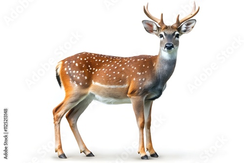 Deer on white background