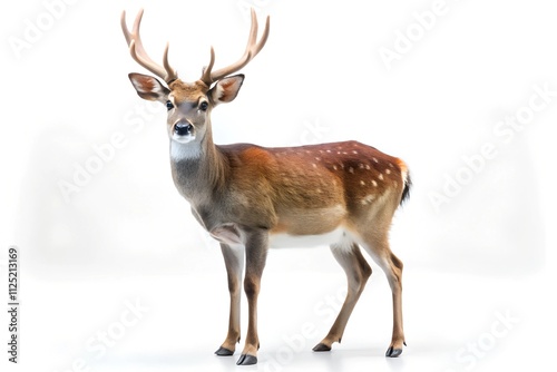 Deer on white background