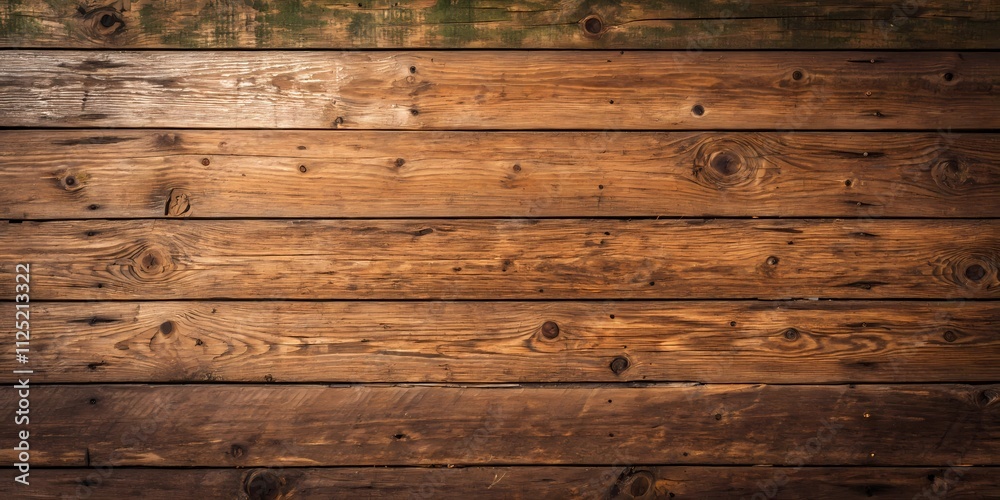 Naklejka premium old brown rustic light bright wooden texture - wood background panorama banner long.. 