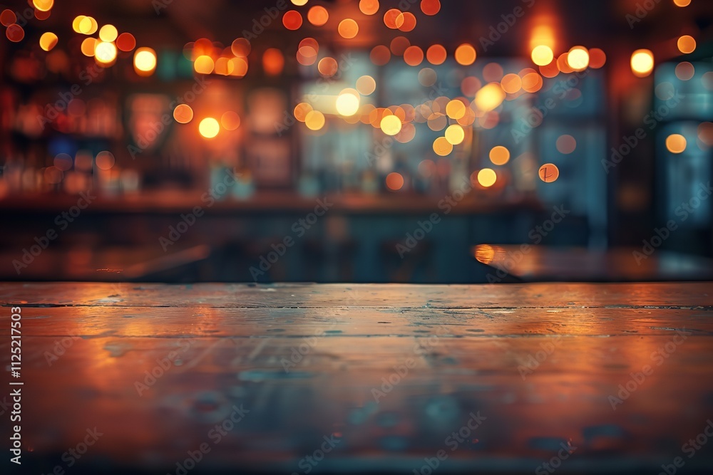 interior of an abandoned Wild West saloon bar with blurred bokeh lighting. Generative Ai interior of an abandoned Wild West saloon bar with blurred bokeh lighting. Generative Ai