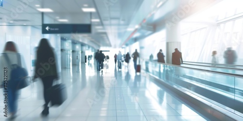 Blurred Motion of Travelers in a Modern Airport Terminal