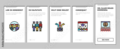college teacher student class onboarding mobile vector education people, university girl, lesson studying, classroom happy, computer college teacher student class illustrations