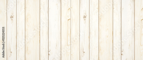 Close-up of light wooden panel background with natural grain texture, rustic design, warm aesthetic, copy space