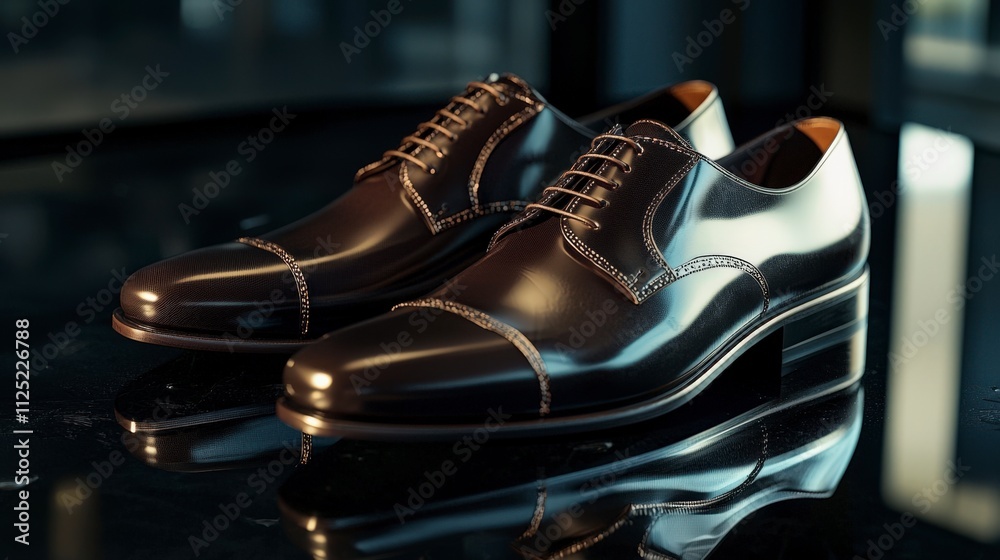 Close-up of elegant dress shoes in polished studio setting high-quality fashion photography luxury concept Close-up of elegant dress shoes in polished studio setting high-quality fashion photography luxury concept