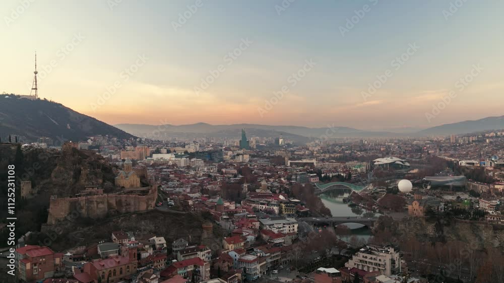 Timelapse of Panorama Tbilisi, Georgia during sunset
Timelapse of Panorama Tbilisi, Georgia during sunset