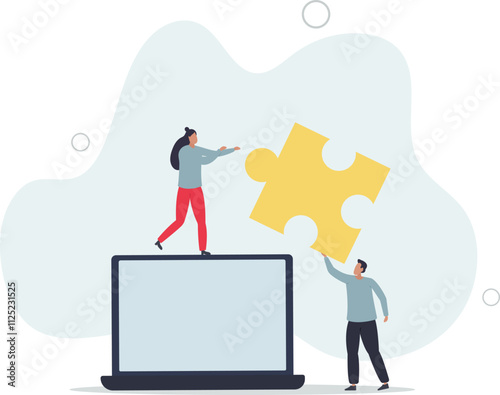 Content marketing strategy for audience engagement.flat characters.