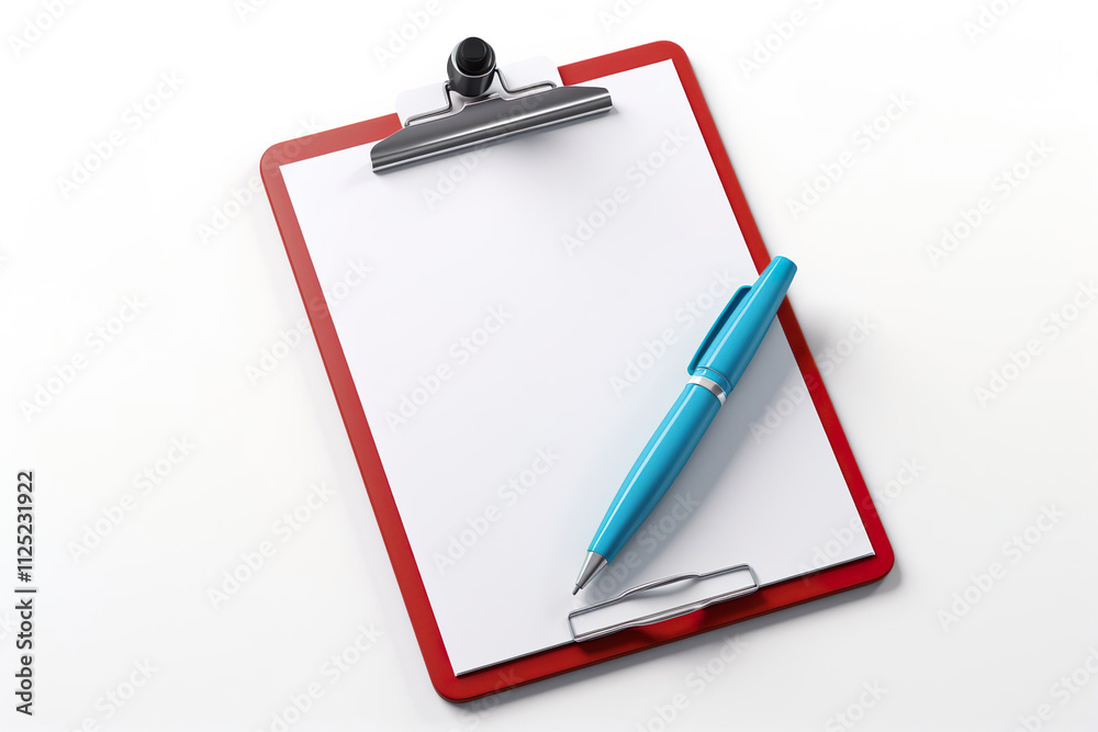 Checklist clipboard pencil isolated on clear white background Checklist clipboard pencil isolated on clear white background