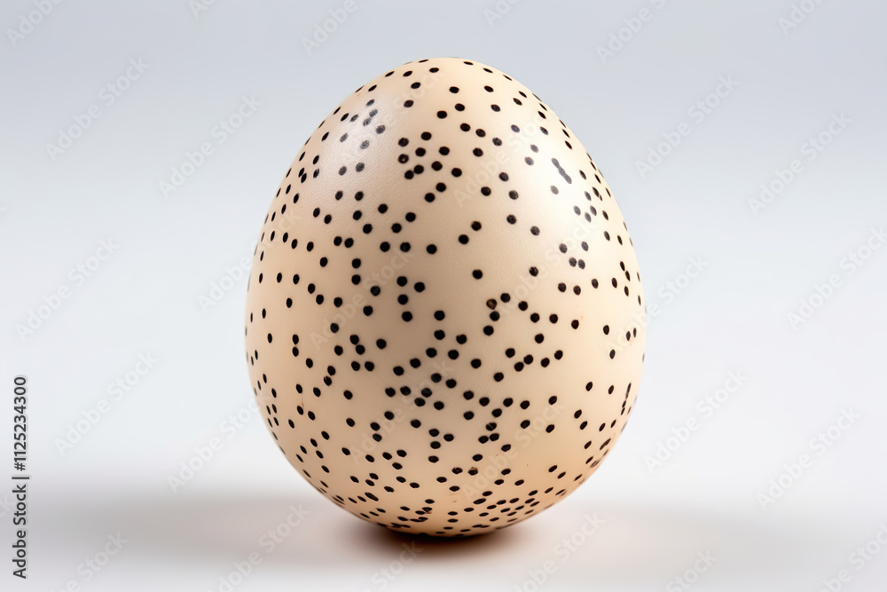 chicken egg with spots isolated on clear white background chicken egg with spots isolated on clear white background