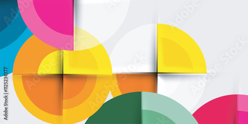 Target circle geometric abstract shapes. Vector Illustration For Wallpaper, Banner, Background, Card, Book Illustration, landing page