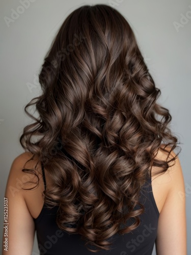 women's hairstyle long dark hair