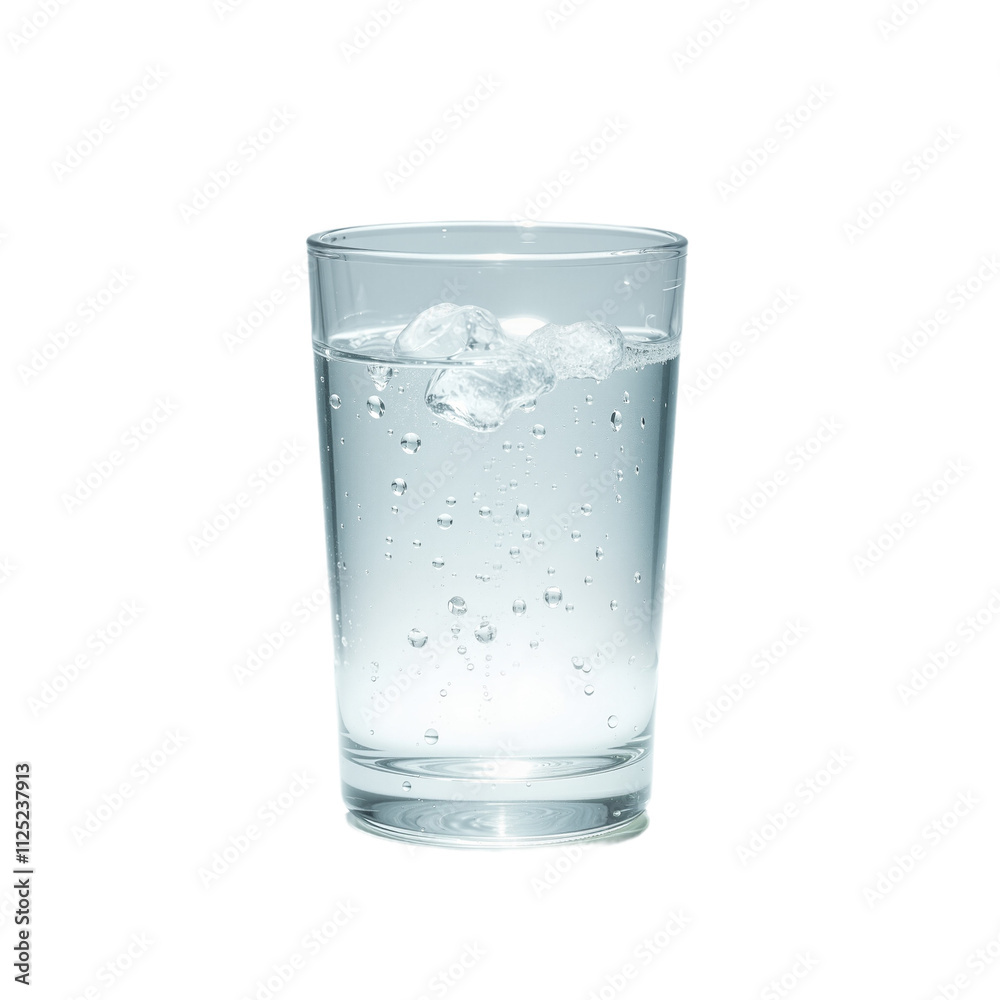 A glass of Water Isolated on Transparent Background, PNG forma
