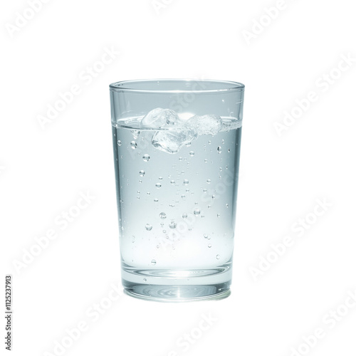 A glass of Water Isolated on Transparent Background, PNG forma 